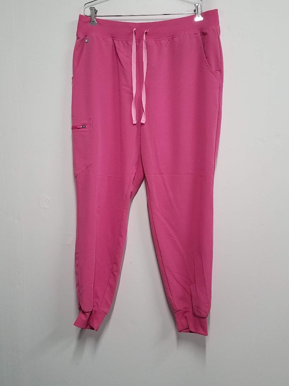 Figs Zamora Drawstring Elastic Waist Jogger Scrub Pants Pink Womens XL 1000208